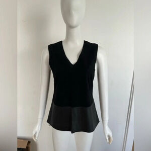 Vince - Leather Sleeveless Top - Size S 4US